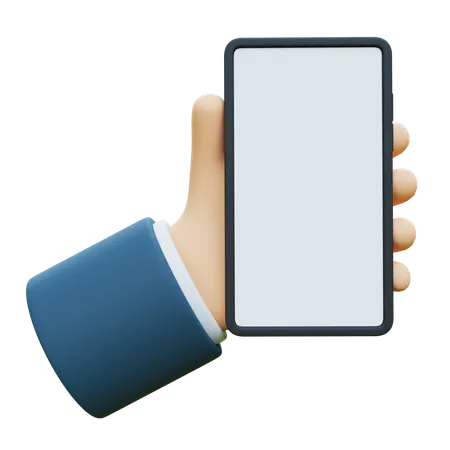 Hand Grab Mobile Phone  3D Icon
