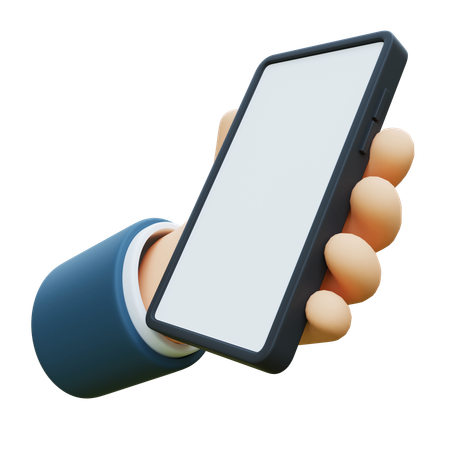 Hand Grab Mobile Phone  3D Icon