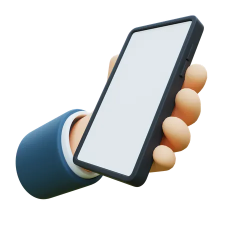 Hand Grab Mobile Phone  3D Icon