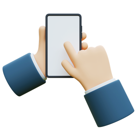 Hand Grab Using Mobile Phone  3D Icon