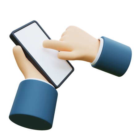 Hand Grab Using Mobile Phone  3D Icon