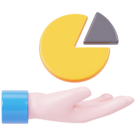 Hand Graph  3D Icon