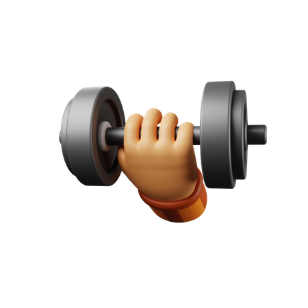 Hand greifen Hantel  3D Icon