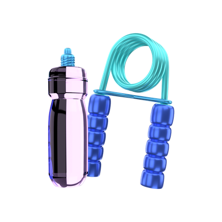 Hand Grip With Drink Bottle  3D Illustration