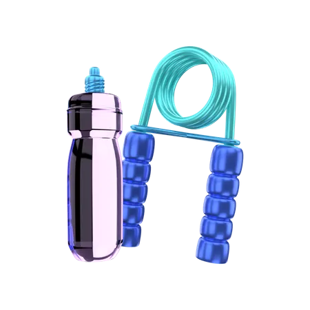 Hand Grip With Drink Bottle  3D Illustration