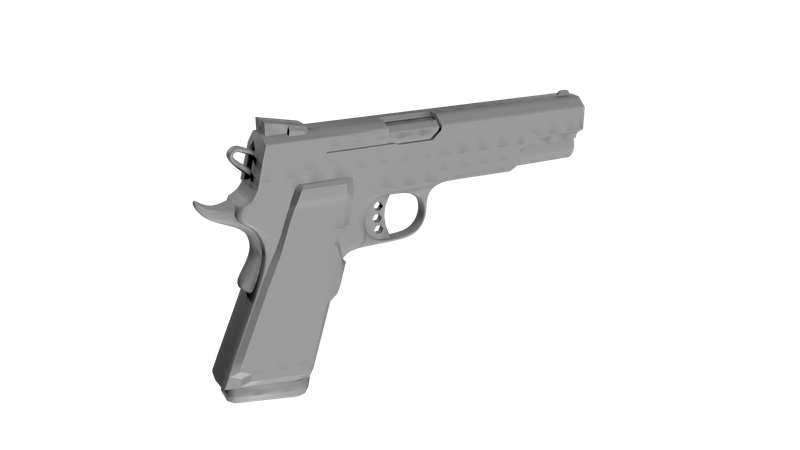 Hand Gun  3D Illustration