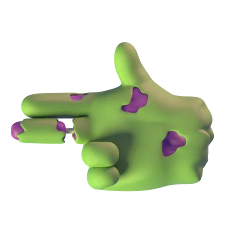 Hand Gun Zombie Hand  3D Icon