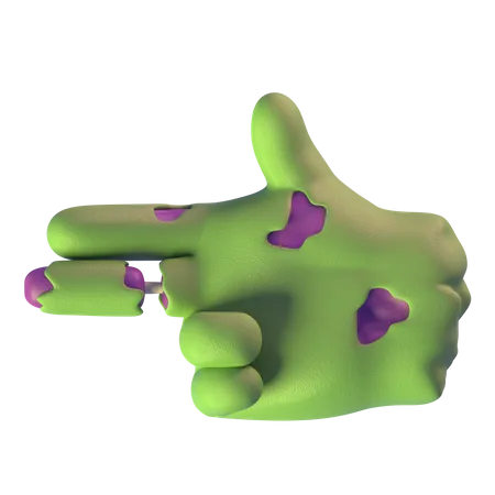 Hand Gun Zombie Hand 3D Icon