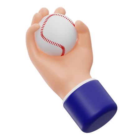 Hand hält Ball  3D Icon