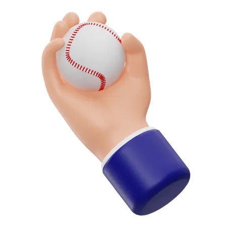 Hand hält Ball  3D Icon