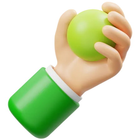 Hand hält Ball  3D Icon