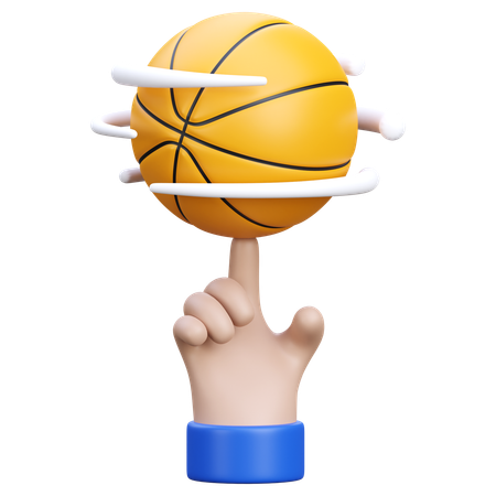 Hand hält Basketball  3D Icon