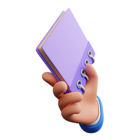 Hand hält Buch  3D Icon