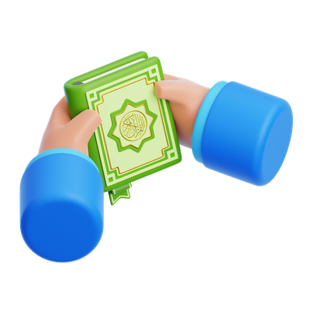 Hand hält den Koran  3D Icon