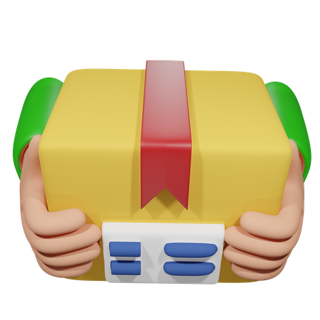 Hand hält ein Paket  3D Icon