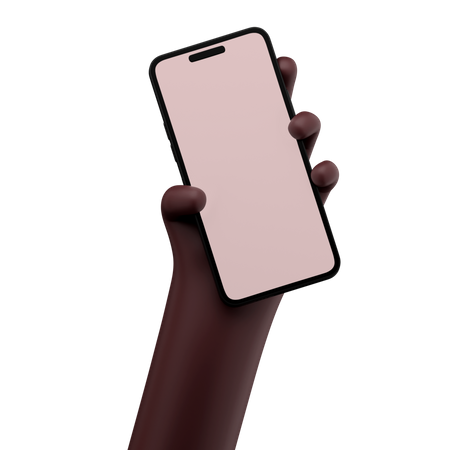 Hand hält ein Smartphone-Modell  3D Icon