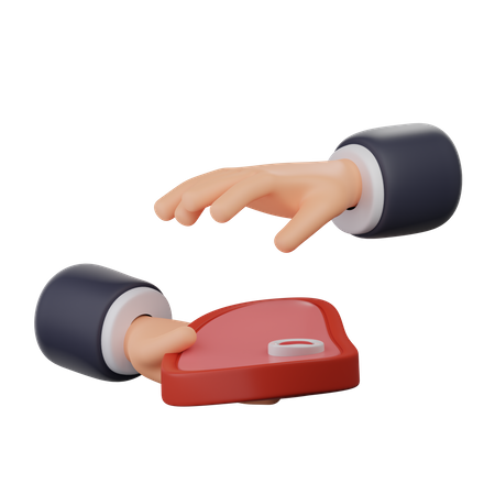 Hand hält Fleisch  3D Icon