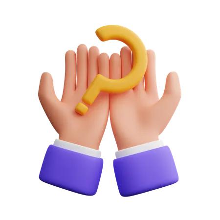 Hand hält Fragezeichen  3D Icon