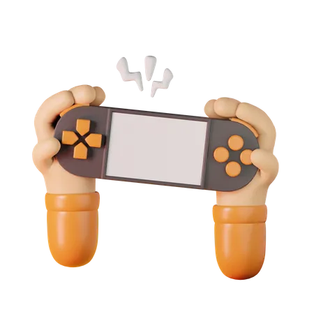 Hand hält Gamecontroller  3D Icon