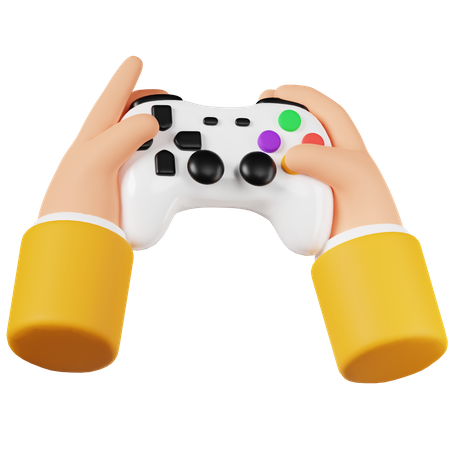 Hand hält Gamepad  3D Icon