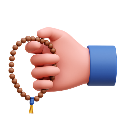 Hand mit Gebetsperlen  3D Icon