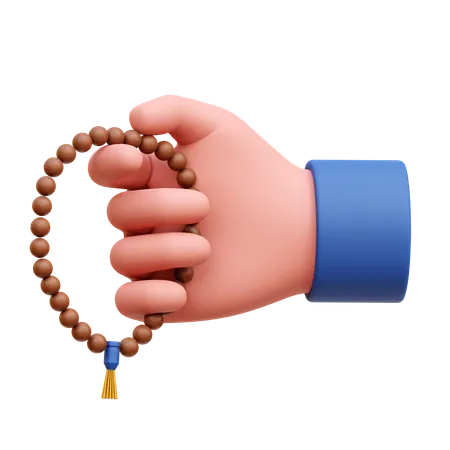 Hand mit Gebetsperlen  3D Icon