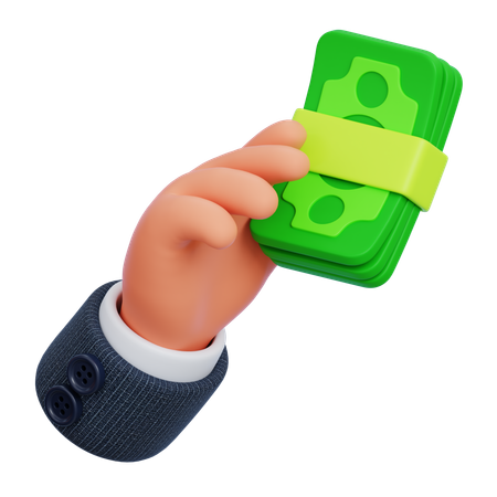 Hand hält Geld  3D Icon