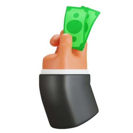 Hand hält Geld  3D Icon