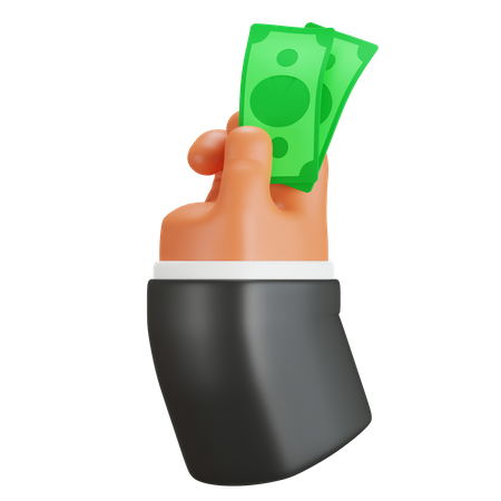 Hand hält Geld  3D Icon