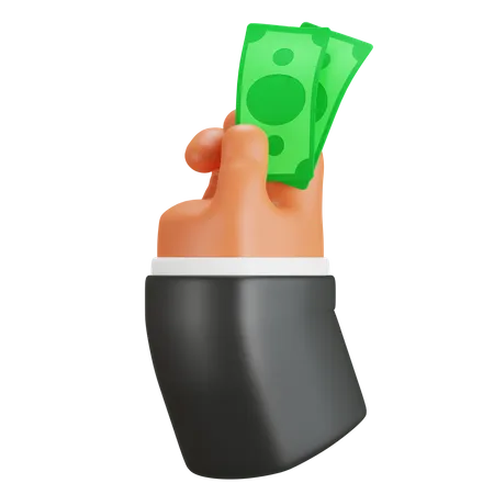 Hand hält Geld  3D Icon