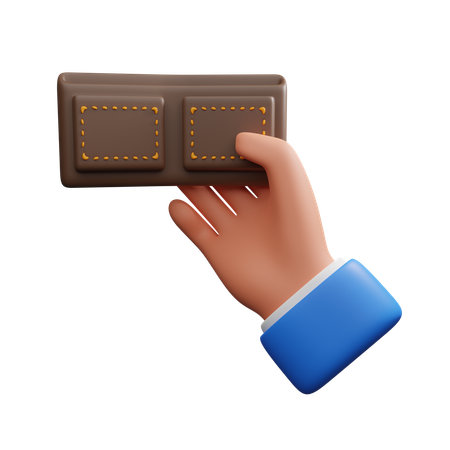 Hand hält Brieftasche  3D Icon