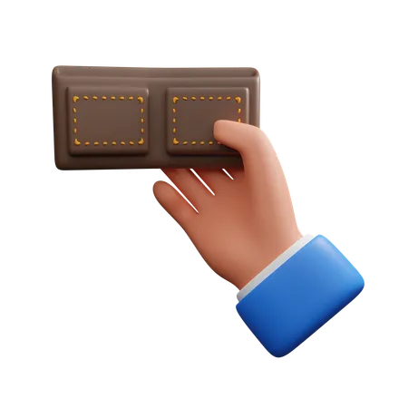 Hand hält Brieftasche  3D Icon