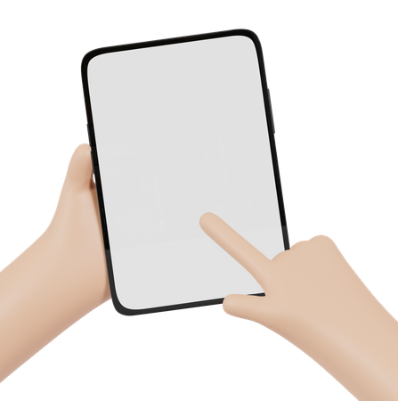 Hand hält iPad  3D Icon