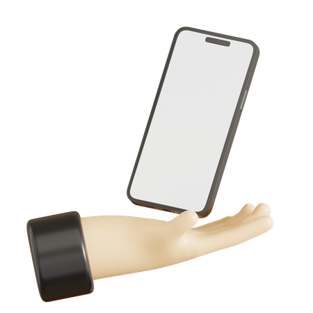 Hand hält iPhone  3D Icon