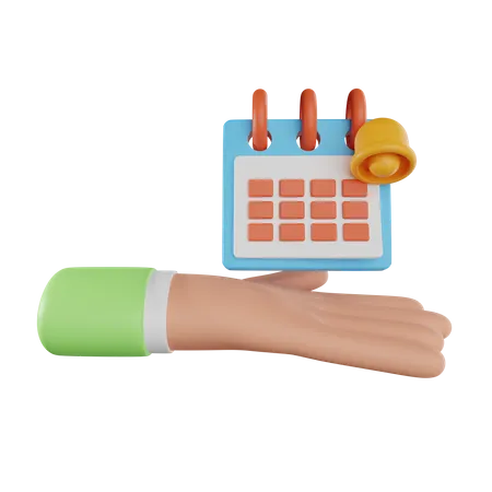 Hand hält Kalender  3D Icon