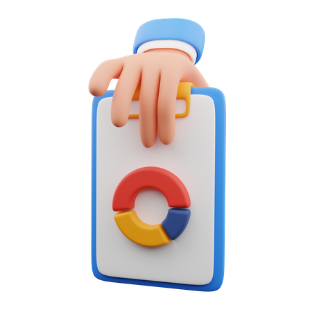 Hand hält Zwischenablage  3D Icon