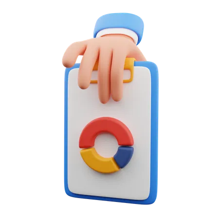 Hand hält Zwischenablage  3D Icon