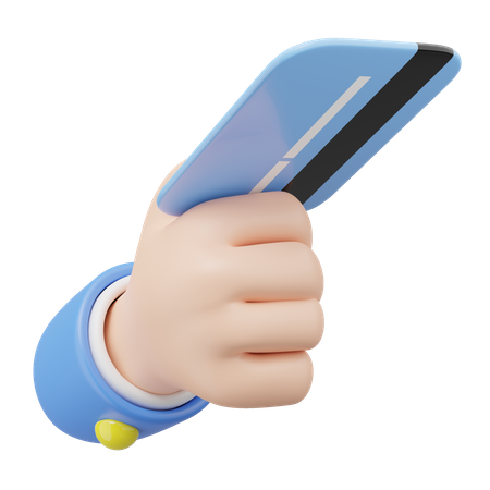 Hand hält Kreditkarte  3D Icon