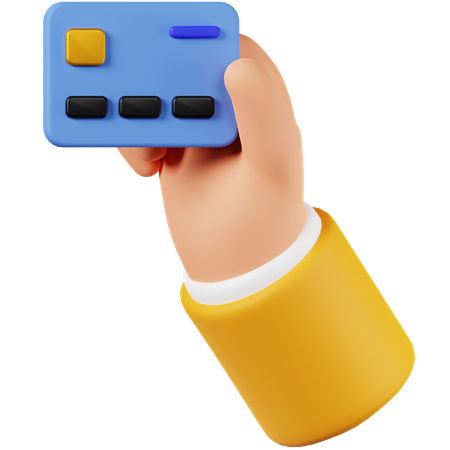 Hand hält Kreditkarte  3D Icon