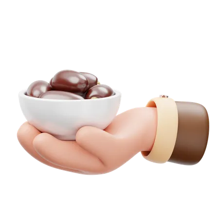 Hand hält Kurma  3D Icon