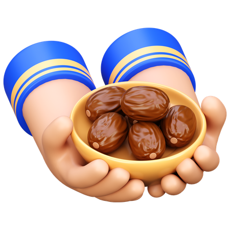 Hand hält Kurma  3D Icon