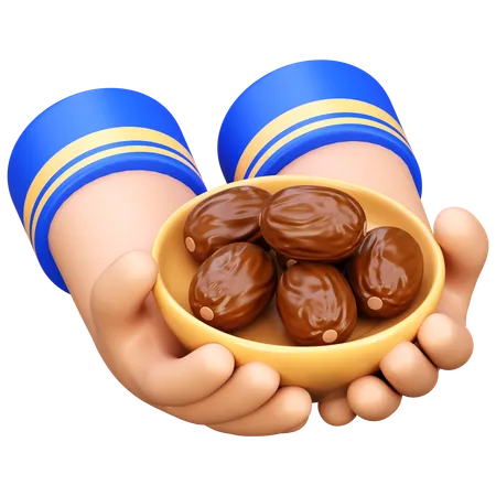 Hand hält Kurma  3D Icon