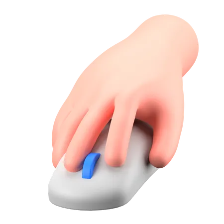 Hand hält Maus  3D Icon