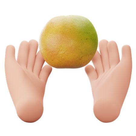 Hand hält Obst  3D Icon