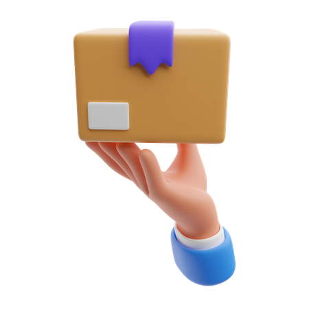 Hand hält Paket  3D Icon