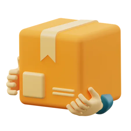 Hand hält Paket  3D Icon