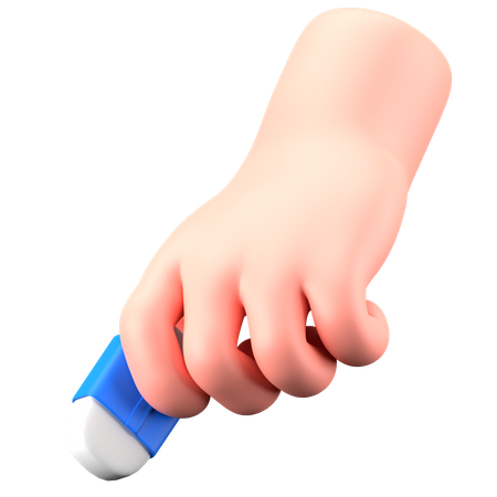 Hand hält Radiergummi  3D Icon