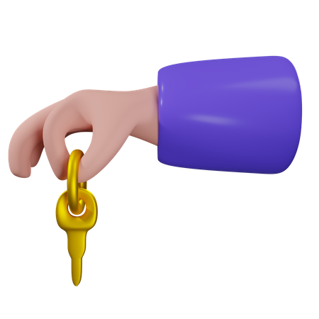 Hand hält Schlüssel  3D Icon