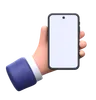 Hand hält Smartphone