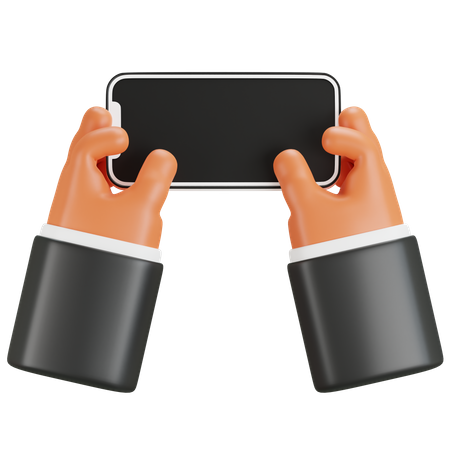 Hand hält Smartphone  3D Icon